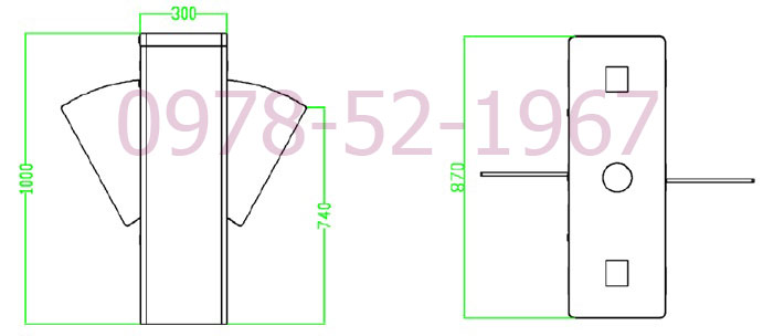 Cua tu dong Flap barrier FBL1200 gia re