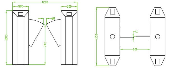 Cua tu dong Flap barrier FBL2000 gia re